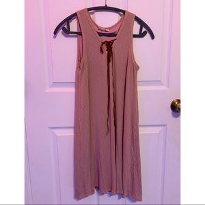 Bo Bel Brand Pink Lace Up Front Dress